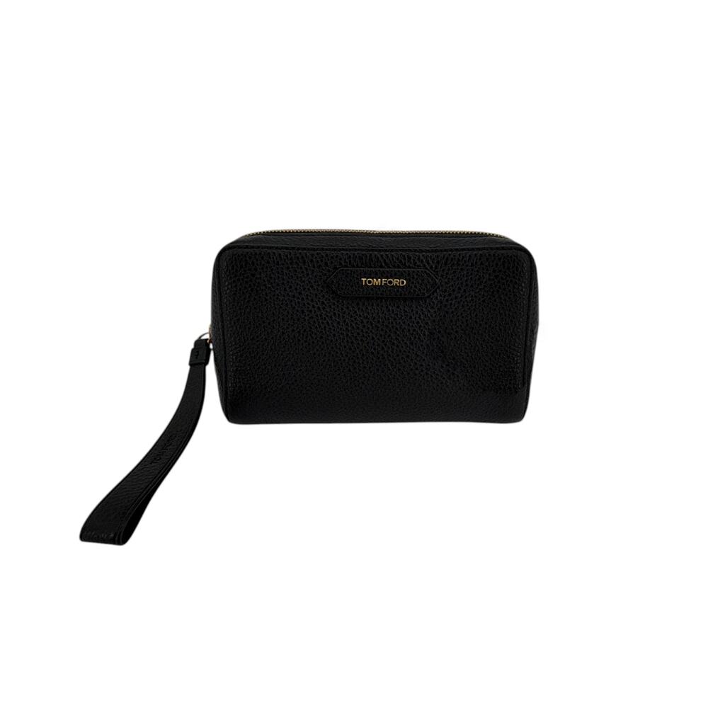 TOM FORD Medium Leather Cosmetics Case in Black